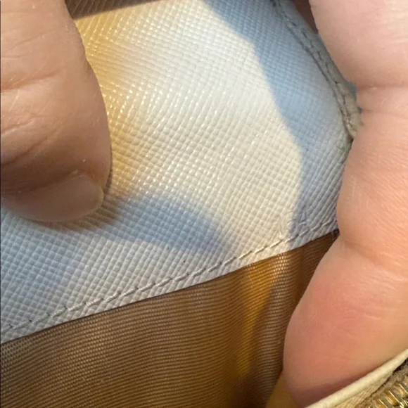 PRADA Saffiano leather wallet nude peach color